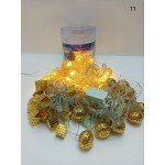 Гирлянда LED 20л 4м (шарики/кубики золотые металл)